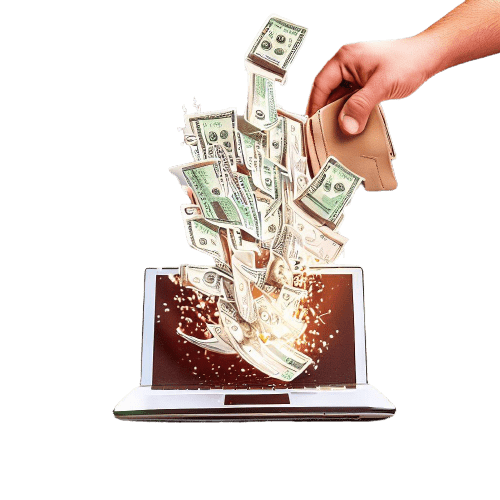 Una mano depositando boletos en un ordenador de apuestas deportivas