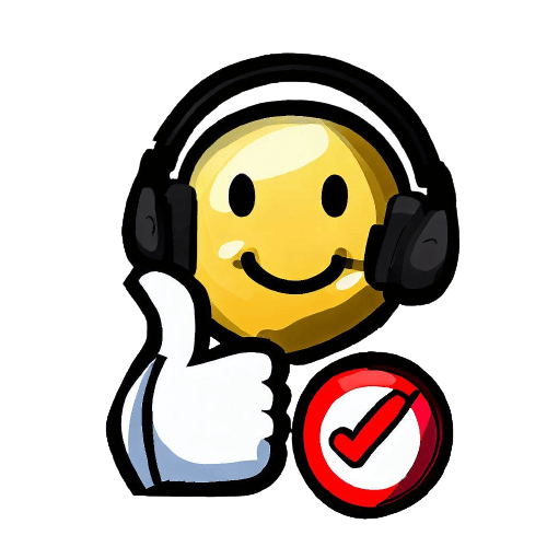 Los auriculares de un anime y el símbolo de la garrapata